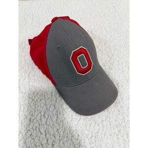 Ohio State Buckeyes Hat Captivating Headgear Grey Red Block O Adjustable Cap